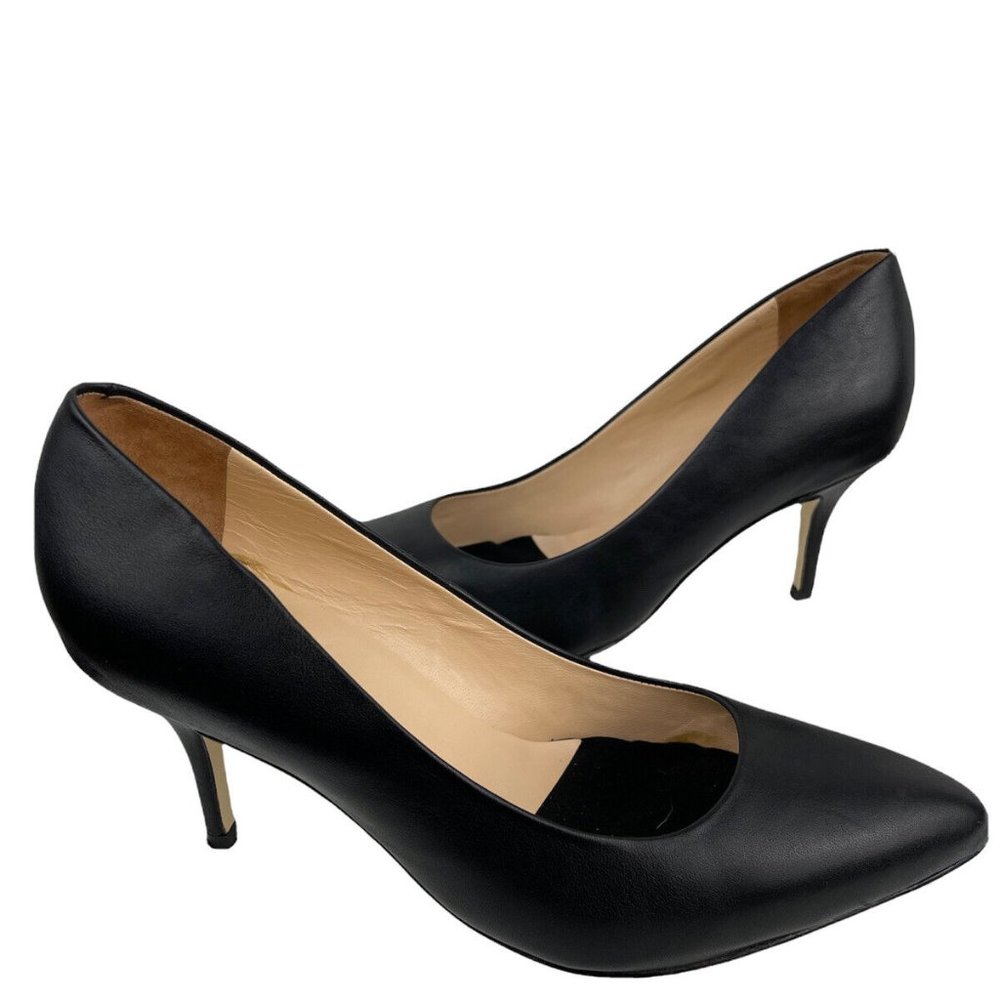 UKIES Nanogel Comfort Technology Black Leather Pumps Shoes